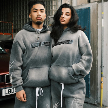 Acid Wash Pullover Hoodie