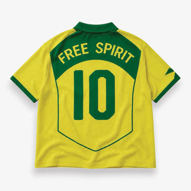 04 Dinho Brazil Inspired Knit Polo Shirt