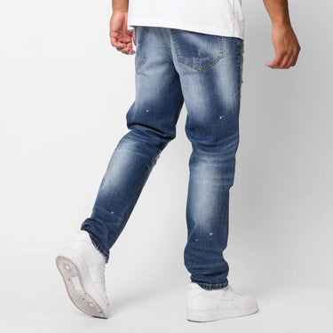 Cengalo Distressed Tapered Jeans