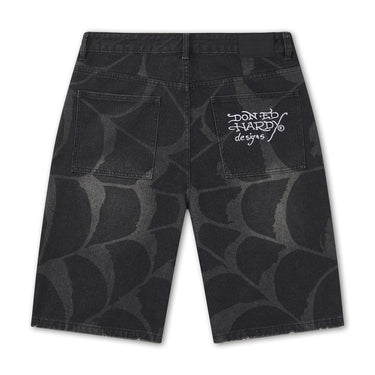 Gothic Cobweb Denim Jorts