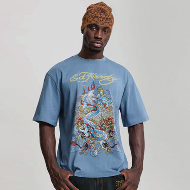 Dragon City Diamante Graphic Relaxed T-Shirt