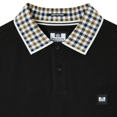 Lindley Jacquard Collar LS Polo Shirt