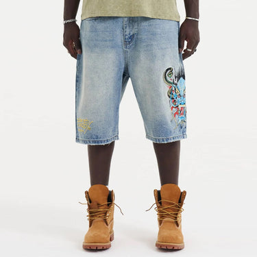 Medusa Dragon Denim Jorts