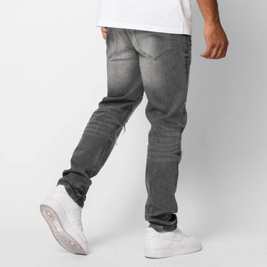 Scalino Distressed Tapered Jeans