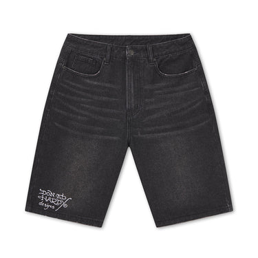 Signature Skull Rose Denim Jorts