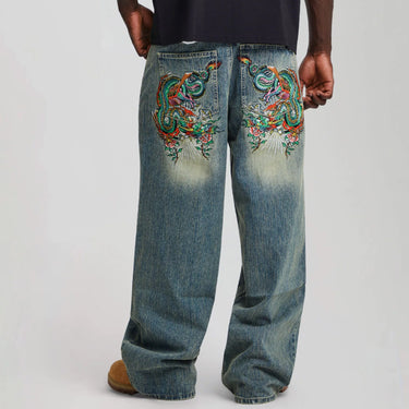 Slithering Dragon Embroidered XXTRA Jeans